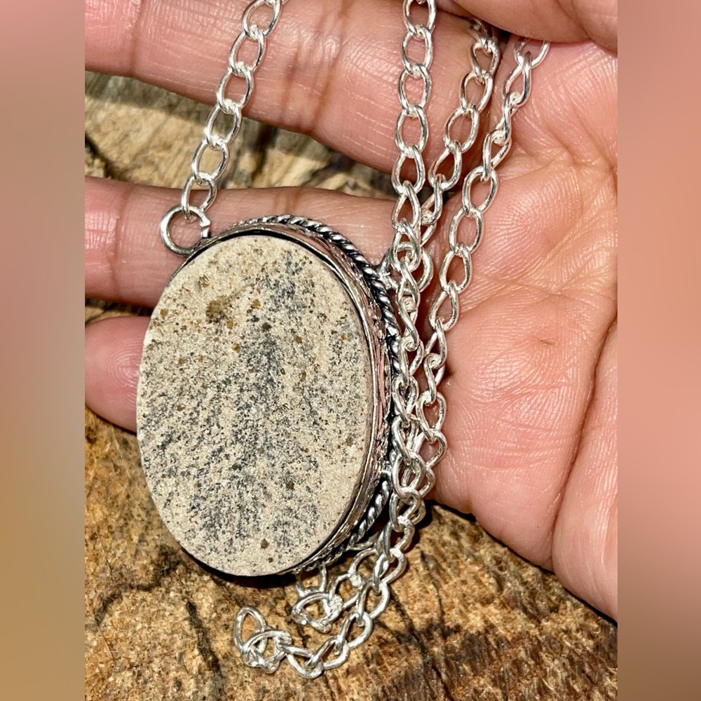 German Fern-Like Dendritic Agate Necklace